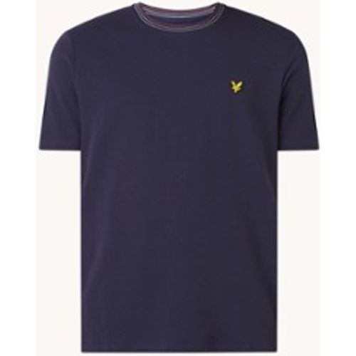 T-shirt en coton biologique avec bordure logo - Lyle & Scott - Modalova