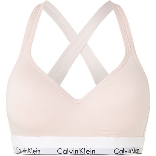 Brassière rembourrée en coton moderne avec bande logo - Calvin Klein - Modalova