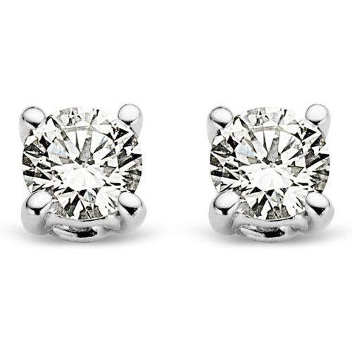 Clous d'oreilles en solitaire brillant croissant, diamant de 0,06 ct. Brillant croissant - Diamond Point - Modalova