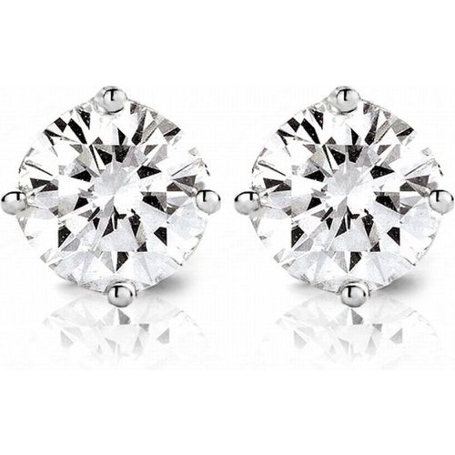 Clous d'oreilles en solitaire brillant croissant, diamant de 0,36 ct. Brillant croissant - Diamond Point - Modalova