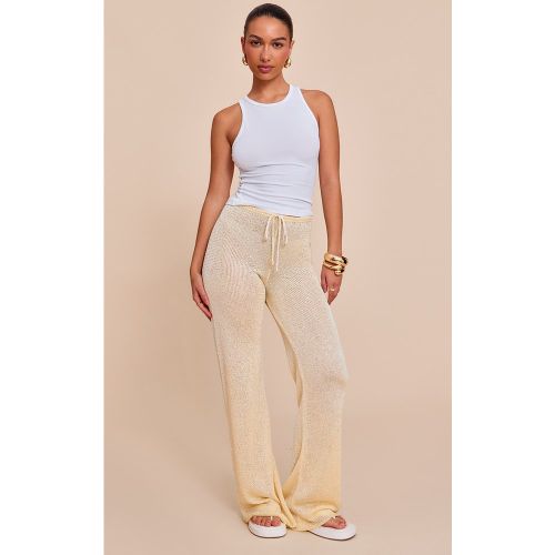 Pantalon large en maille tricot à sequins - PrettyLittleThing - Modalova