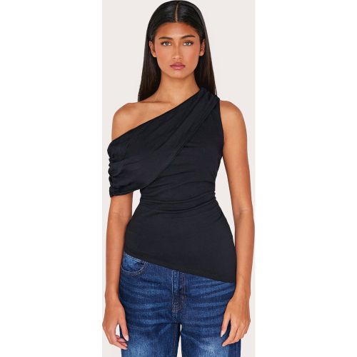 Top long en coton replié à bordure asymétrique - PrettyLittleThing - Modalova