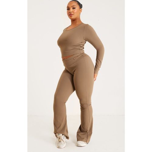 Plus Pantalon chocolat sculpt replié à contours - PrettyLittleThing - Modalova