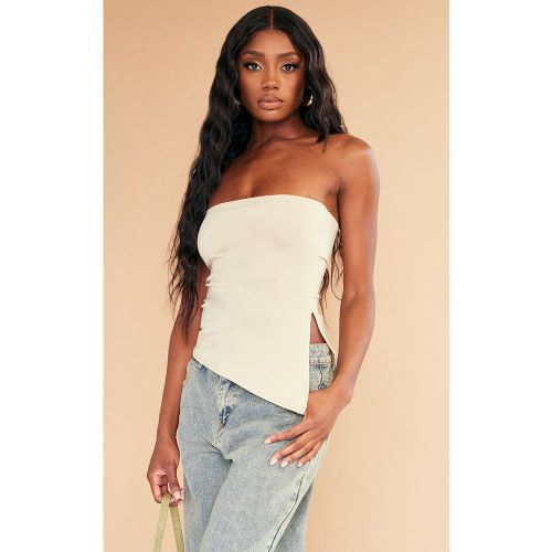 Top bustier long moulant à détail contours et ourlet fendu - PrettyLittleThing - Modalova