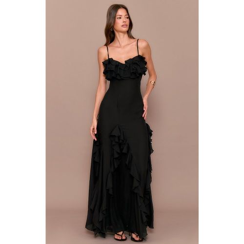 Robe longue à bonnets volantés - PrettyLittleThing - Modalova
