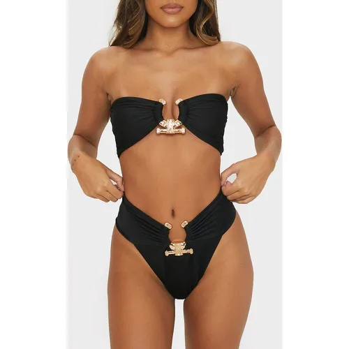 Bas de maillot de bain à empiècement martelé - PrettyLittleThing - Modalova