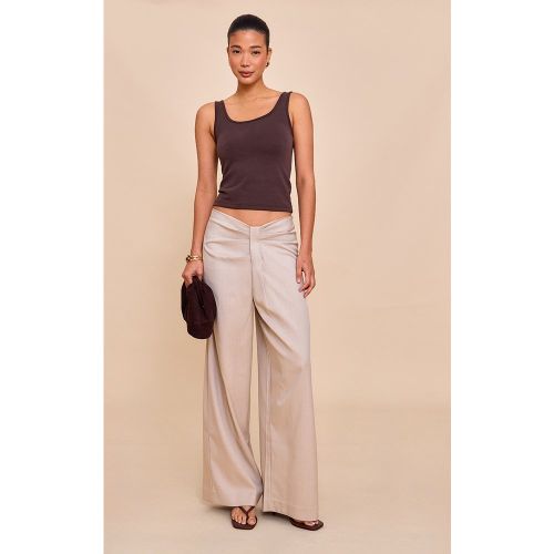 Pantalon de tailleur à taille tombante drapée - PrettyLittleThing - Modalova