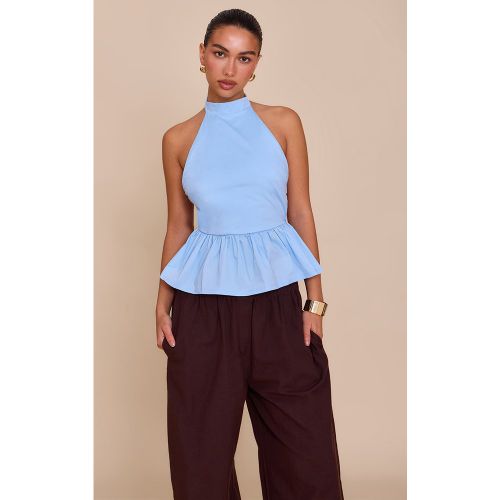 Top long en coton à col montant et dos nu - PrettyLittleThing - Modalova