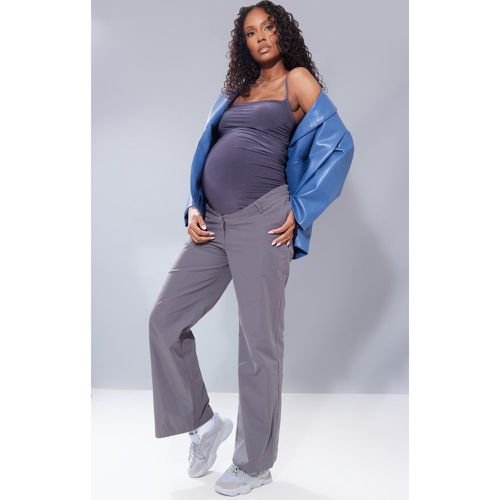Maternité Pantalon de grossesse droit en peau de pêche - PrettyLittleThing - Modalova