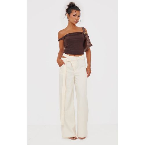 Pantalon de tailleur deluxe à détail bande superposée à la taille - PrettyLittleThing - Modalova