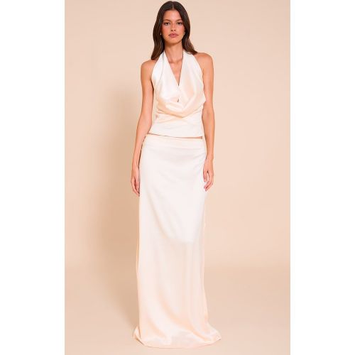 Jupe Mi-longue Flottante Taille Moyenne Matière Satinée - PrettyLittleThing - Modalova