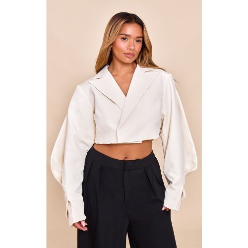 Veste courte Coupe Cintrée à Manches Plissées et Taille Ajustable - PrettyLittleThing - Modalova