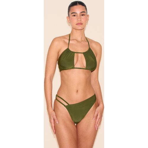 Haut de maillot de bain froncé à dos nu - PrettyLittleThing - Modalova