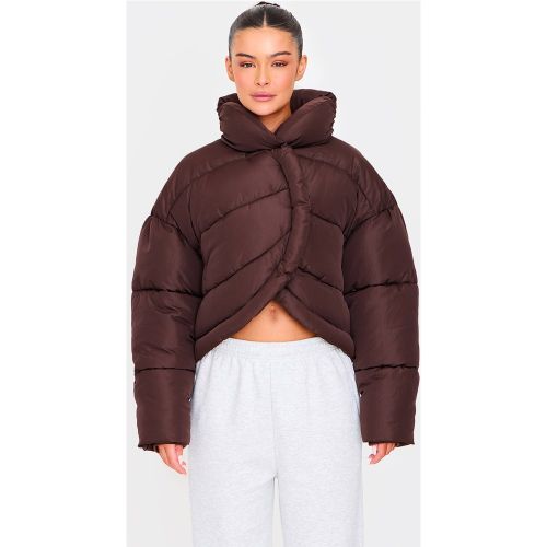 Doudoune matelassée à col haut asymétrique - PrettyLittleThing - Modalova