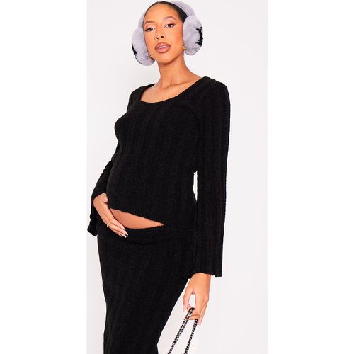 Maternité Pull de grossesse en maille tricot très côtelée à manches longues - PrettyLittleThing - Modalova