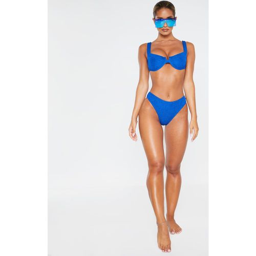 Haut de maillot de bain crêpé à col carré et armatures - PrettyLittleThing - Modalova