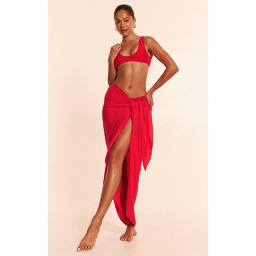 Paréo rectangulaire fluide en effet lin tissé - PrettyLittleThing - Modalova