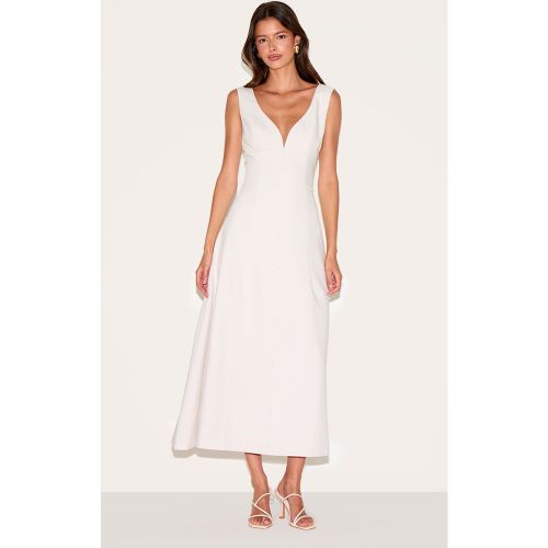 Robe de tailleur mi-longue tissée à décolleté et boutons | Taille 38 - PrettyLittleThing - Modalova