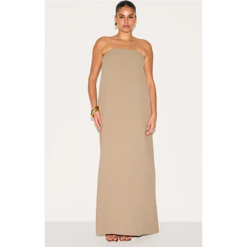 Plus Robe bustier longue fluide tissée - PrettyLittleThing - Modalova