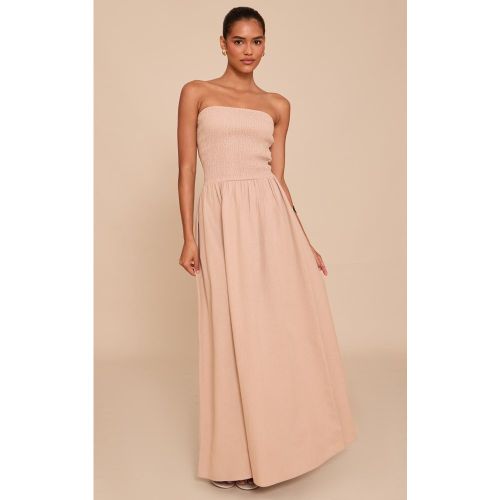 Robe bustier longue à détail froncé - PrettyLittleThing - Modalova
