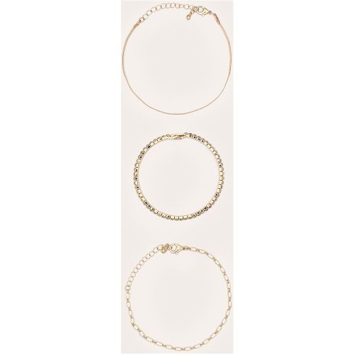 Lot de bracelets à strass et chaîne - PrettyLittleThing - Modalova