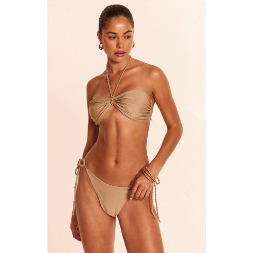 Haut de maillot de bain bandeau à dos nu et bretelles torsadées - PrettyLittleThing - Modalova