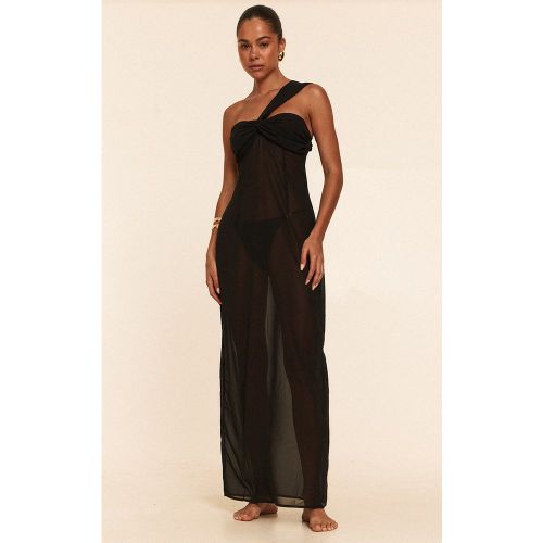 Robe de plage longue en mousseline de soie froncée - PrettyLittleThing - Modalova