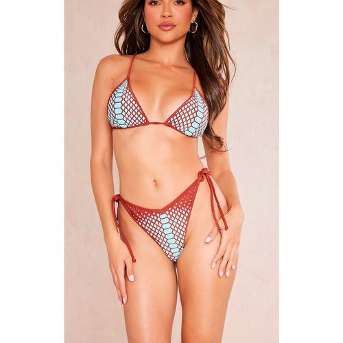 Bas de maillot de bain à côtés noués contrastants - PrettyLittleThing - Modalova