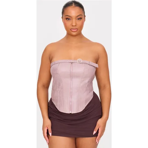 Plus Corset en PU à zip - PrettyLittleThing - Modalova