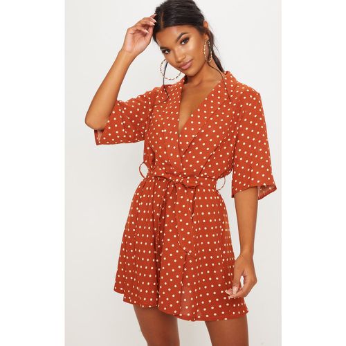 Robe rétro à pois - PrettyLittleThing - Modalova