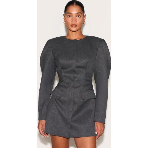 Robe blazer de tailleur en maille sergée douce à manches cocon - PrettyLittleThing - Modalova