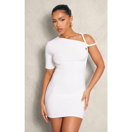 Robe très moulante blanche à épaule torsadée - PrettyLittleThing - Modalova