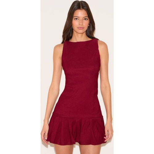 Robe droite tissée stretch à ourlet volanté | Taille 38 - PrettyLittleThing - Modalova