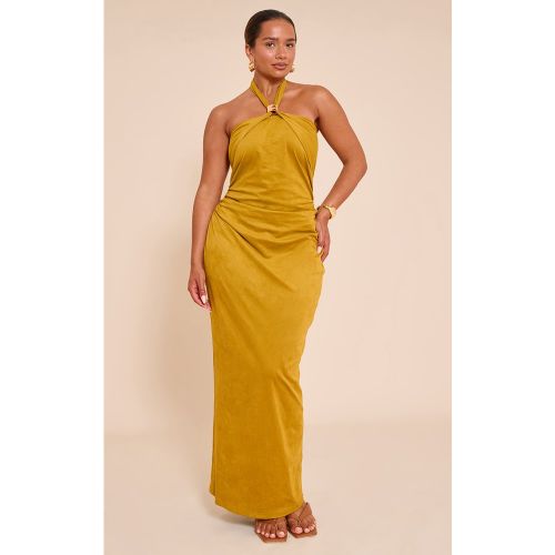 Shape Robe longue en suédine à dos nu et empiècement - PrettyLittleThing - Modalova