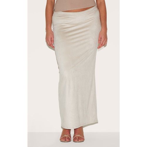 Plus Jupe longue en suédine - PrettyLittleThing - Modalova