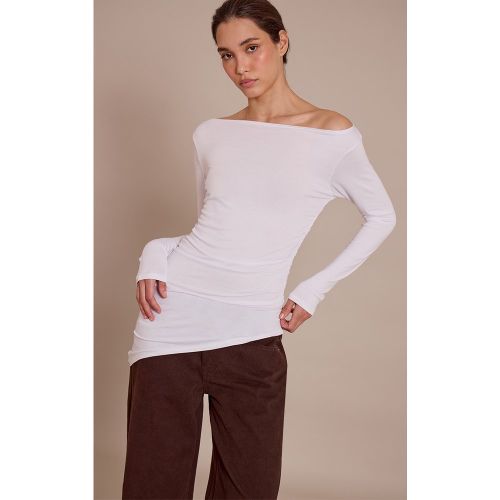 Top à manches longues et ourlet asymétrique | Taille 38 - PrettyLittleThing - Modalova