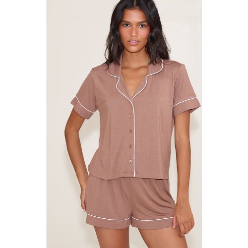 Ensemble de pyjama court modal à lisérés contrastants - PrettyLittleThing - Modalova