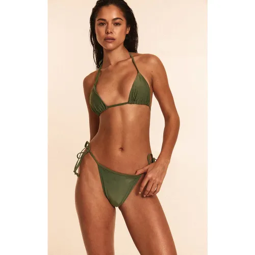 Haut de maillot de bain triangle kaki pâle Mix & Match - PrettyLittleThing - Modalova