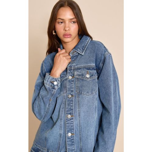 Chemise oversize en jean | Taille 38 - PrettyLittleThing - Modalova
