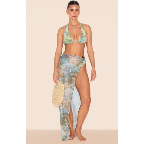 Jupe de plage longue imprimé tâcheté à anneau - PrettyLittleThing - Modalova