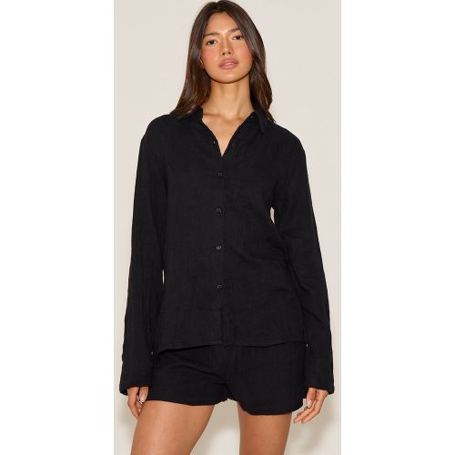 Ensemble de pyjama court en étamine à manches longues - PrettyLittleThing - Modalova