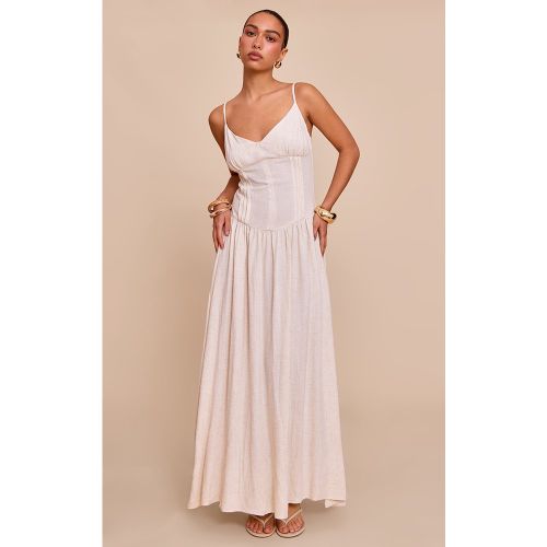 Robe longue tissée texturée plissée | Taille 38 - PrettyLittleThing - Modalova