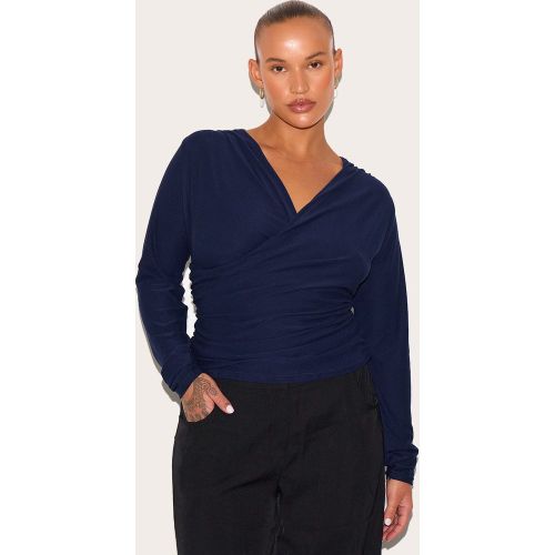 Plus Top long doux froncé à manches longues - PrettyLittleThing - Modalova