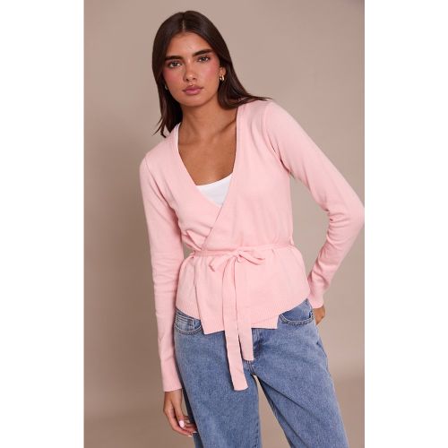 Cardigan de pilates cache-coeur en maille tricot | Taille Large - PrettyLittleThing - Modalova