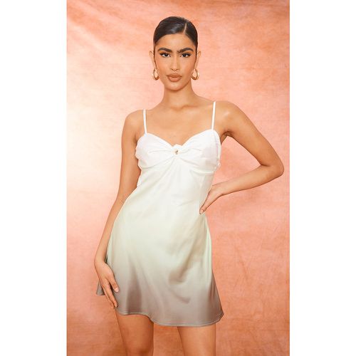 Robe droite satinée dégradée à détail noué et bretelles - PrettyLittleThing - Modalova