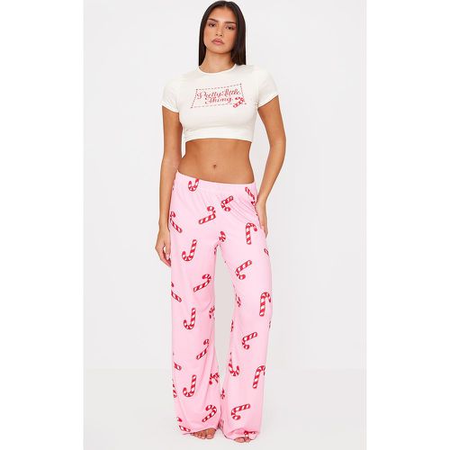 Ensemble de pyjama long imprimé bâtons de sucre d'orge - PrettyLittleThing - Modalova