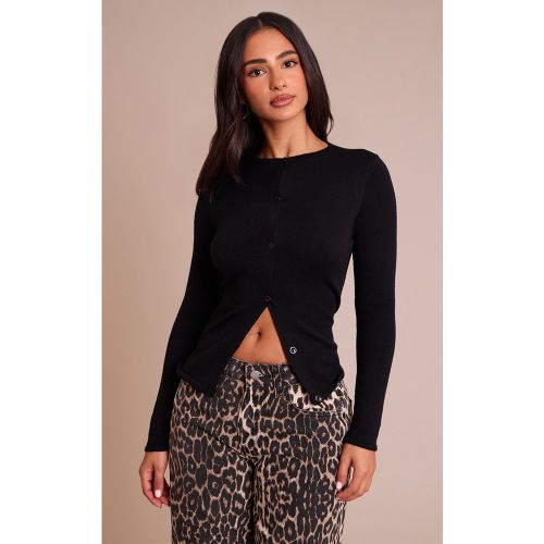 Petite Cardigan long en maille tricot fine | Taille Large - PrettyLittleThing - Modalova