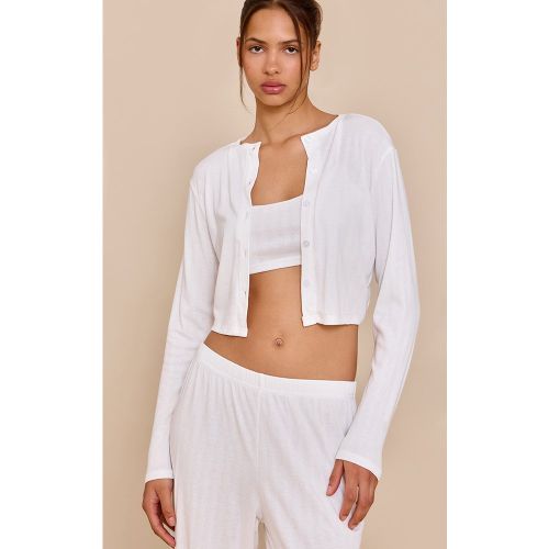 Cardigan de pyjama en maille pointelle - PrettyLittleThing - Modalova