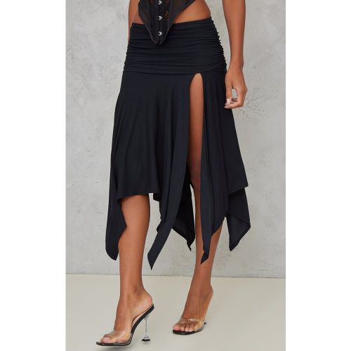 Jupe mi-longue douce asymétrique froncée - PrettyLittleThing - Modalova