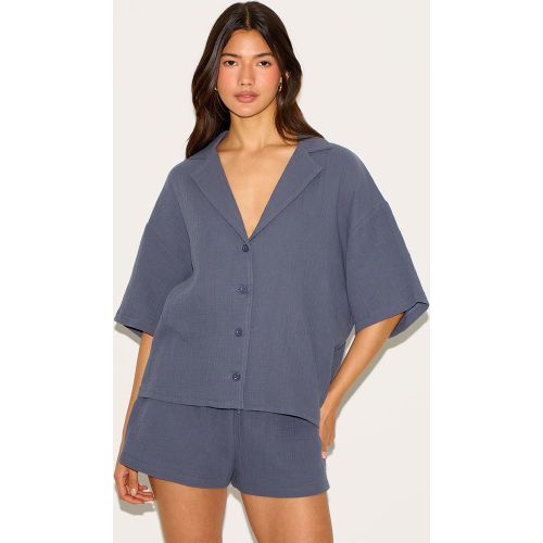 Chemise tissée à manches courtes | Taille 40 - PrettyLittleThing - Modalova